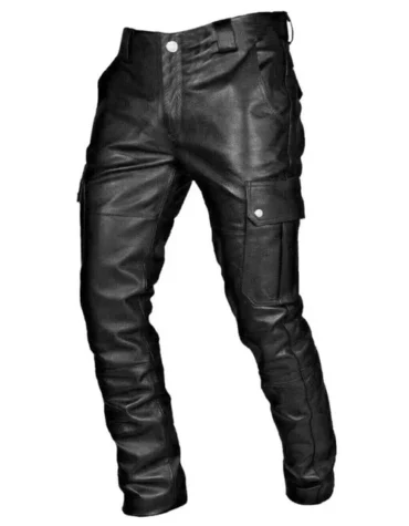 Men's Casual Leather Pants